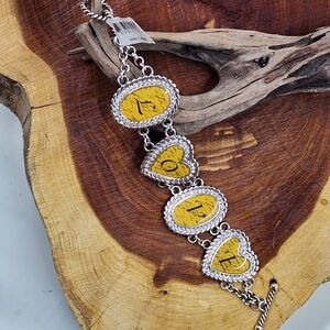 Brighton Yellow and Silver Women's Bracelet